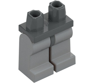 LEGO Dunkles Steingrau Minifigur Hüften mit Medium Stone Grau Beine (73200 / 88584)