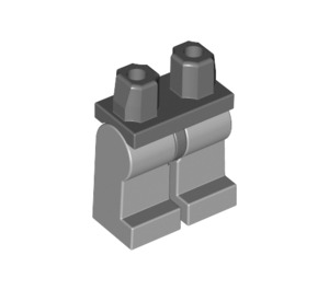 LEGO Dark Stone Gray Minifigure Hips with Medium Stone Gray Legs (73200 / 88584)