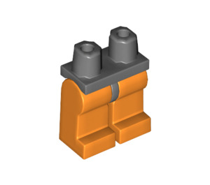 LEGO Dark Stone Gray Minifigure Hips with Orange Legs (3815 / 73200)