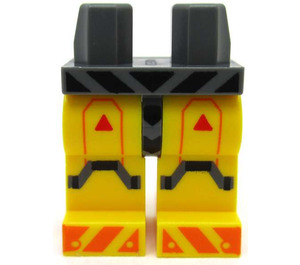 LEGO Dark Stone Gray Minifigure Hips with Robot Repair Tech Legs (3815)