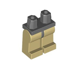 LEGO Dunkles Steingrau Minifigure Hüften mit Tan Beine (3815 / 73200)