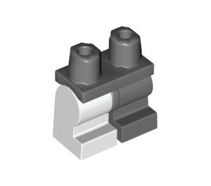 LEGO Gris pierre foncé Minifigure Medium Jambes avec Droite Jambe dans Plaster Cast (37364 / 107007)