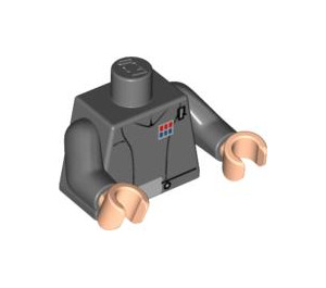 LEGO Tumma kivenharmaa Minihahmo Vartalo Star Wars Imperial Uniform (973 / 76382)