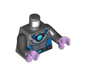 LEGO Tmavě kamenná šedá Mr. Freeze s Šedá Helma Minifigurka Trup (973 / 76382)