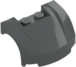 LEGO Grigio pietra scuro Mudgard Bonnet 3 x 4 x 1.3 Curvo (98835)