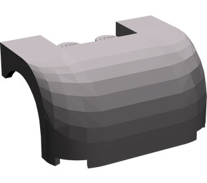 LEGO Dark Stone Gray Mudguard Bonnet 3 x 4 x 1.7 Curved (38224 / 93587)