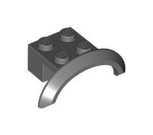 LEGO Dark Stone Gray Mudguard Brick 2 x 4 x 1 with Wheel Arch (28579 / 98282)