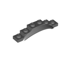 LEGO Dark Stone Gray Mudguard Plate 1 x 6 with Edge (4925 / 62361)