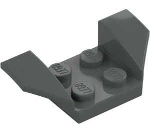 LEGO Dark Stone Gray Mudguard Plate 2 x 2 with Flared Wheel Arches (41854)