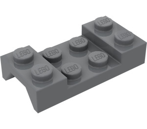 LEGO Donker Steengrijs Spatbord Plaat 2 x 4 met Boog zonder opening (3788)
