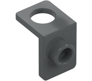 LEGO Dark Stone Gray Neck Bracket with Stud with Thinner Back Wall (42446)