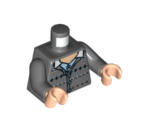 LEGO Mørk stengrå Neville Longbottom Torso (973 / 76382)