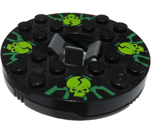 LEGO Donker Steengrijs Ninjago Spinner met Lime Skull (92547)