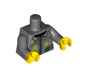 LEGO Gris piedra oscuro Paintball Player Torso (973 / 88585)