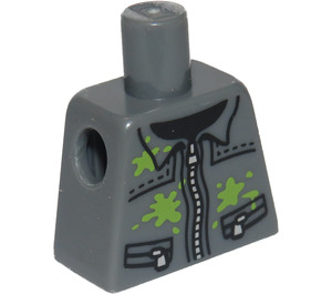 LEGO Donker steengrijs Paintball Player Torso zonder armen (973)