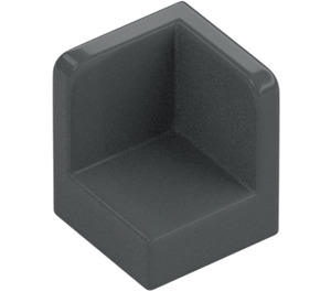 LEGO Dark Stone Gray Panel 1 x 1 Corner with Rounded Corners (6231)