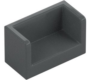 LEGO Dark Stone Gray Panel 1 x 2 x 1 with Closed Corners (23969 / 35391)