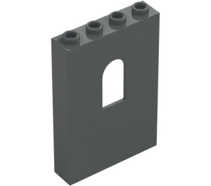 LEGO Mørk stengrå Panel 1 x 4 x 5 med Vindue (60808)