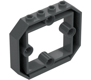 LEGO Grigio pietra scuro Pannello 1 x 6 x 4.3 con Finestra (49699)