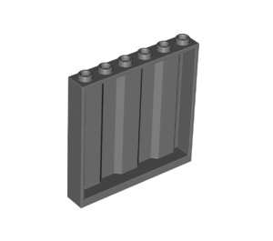 LEGO Dark Stone Gray Panel 1 x 6 x 5 with Corrugation (23405)