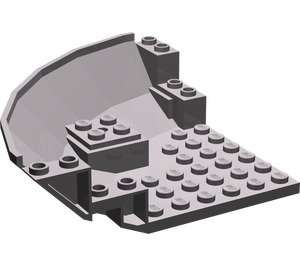 LEGO Gris pierre foncé Panneau 10 x 10 x 2.3 Inversé Coin Trimestre (30201)