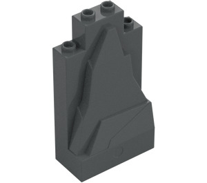 LEGO Dark Stone Gray Panel 2 x 4 x 6 Rock (33458 / 54782)