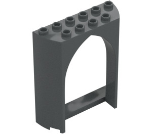 LEGO Grigio pietra scuro Pannello 2 x 6 x 6.5 con Arco (35565)