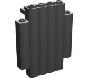 LEGO Dark Stone Gray Panel 2 x 6 x 6 Log Wall (30140)