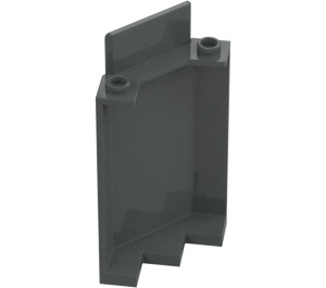 LEGO Dark Stone Gray Panel 3 x 3 x 6 Corner Wall without Bottom Indentations (87421)