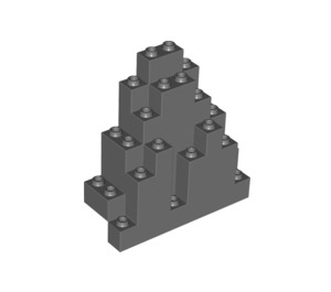 LEGO Dark Stone Gray Panel 3 x 8 x 7 Rock Triangular (6083)