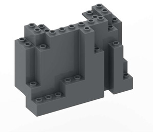 LEGO Dunkles Steingrau Panel 4 x 10 x 6 Felsen Rectangular (6082)