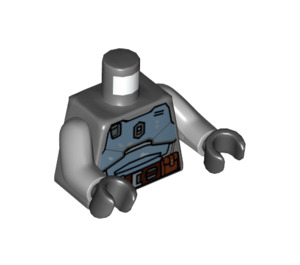 LEGO Dunkles Steingrau Paz Vizsla Minifig Torso (973 / 76382)