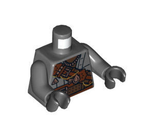 LEGO Dark Stone Gray Pirate of Umbar Torso (76382)