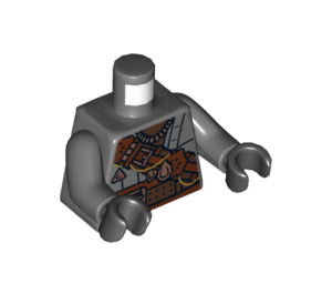 LEGO Mørk stengrå Pirat af Umbar Torso (76382)