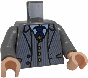 LEGO Mørk steingrå Pius Thicknesse Minifigur Overkropp (973 / 76382)