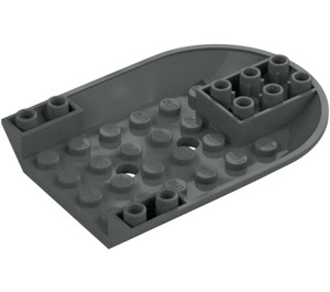 LEGO Donker steengrijs Vliegtuig Onderkant 6 x 8 Gebogen Omgekeerd (11295)