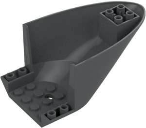 LEGO Dark Stone Gray Plane Rear 6 x 10 x 4 (87616)