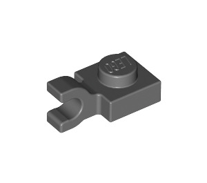 LEGO Dark Stone Gray Plate 1 x 1 with Horizontal Clip (Flat Fronted Clip) (6019)