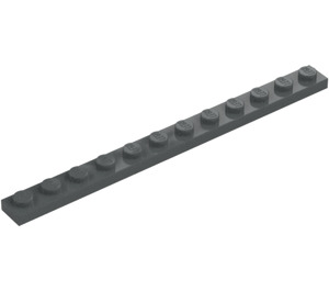 LEGO Dark Stone Gray Plate 1 x 12 (60479)