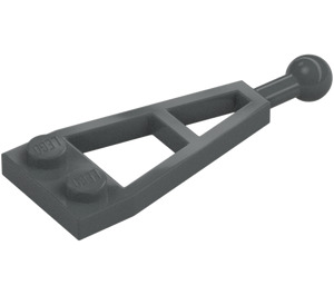 LEGO Dark Stone Gray Plate 1 x 2 Triangle with Ball Joint (2508)