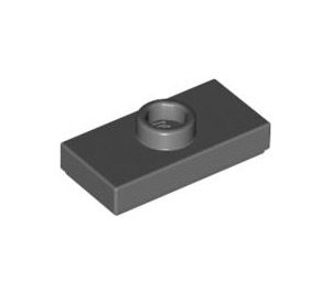 LEGO Dark Stone Gray Plate 1 x 2 with 1 Stud (with Groove) (3794 / 15573)