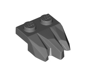 LEGO Gris pierre foncé assiette 1 x 2 avec 3 Osciller Claws (27261)