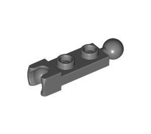 LEGO Dark Stone Gray Plate 1 x 2 with Ball Joint and Socket (14419)