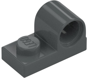 LEGO Dark Stone Gray Plate 1 x 2 with Pin Hole (11458)