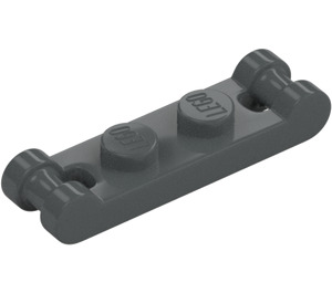 LEGO Dark Stone Gray Plate 1 x 2 with Two End Bar Handles (18649)