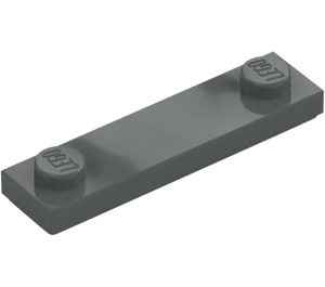 LEGO Dark Stone Gray Plate 1 x 4 with Two Studs with Groove (41740)