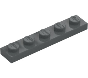 LEGO Mørk stengrå Plade 1 x 5 (78329)