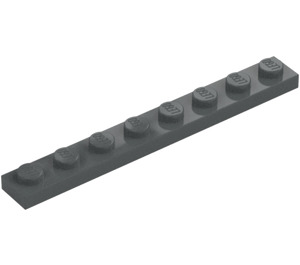 LEGO Dark Stone Gray Plate 1 x 8 (3460)