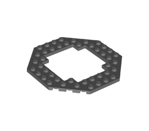 LEGO Dark Stone Gray Plate 10 x 10 Octagonal with Open Center (6063 / 29159)