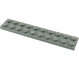 LEGO Dark Stone Gray Plate 2 x 10 (3832)